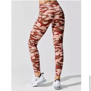 Varley Estrella Pink Brown Legging Camo Print Womens XS